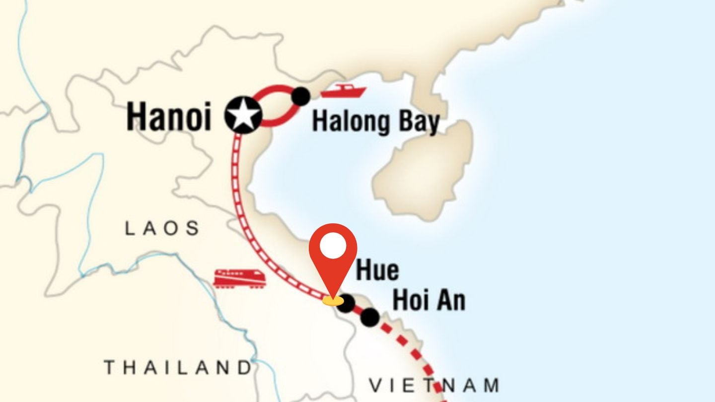 Distance and Travel Time from Hanoi to Hue